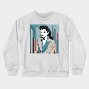 Verity Art Deco Patrick Nagel 80s Crewneck Sweatshirt